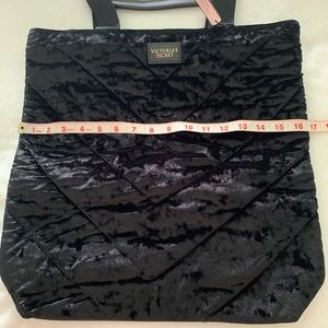 Victoria Secret Black Velvet Mini Tote Brand New